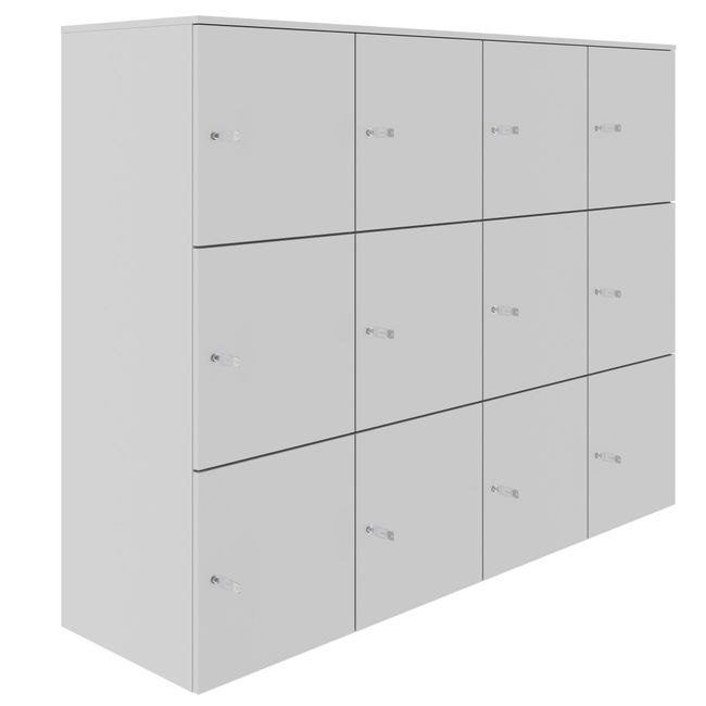 CHOICE Spind | 1804 x 1386 mm, 12 Schließfächer, Perlgrau