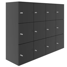 CHOICE Spind | 1804 x 1386 mm, 12 Schließfächer, Anthrazit
