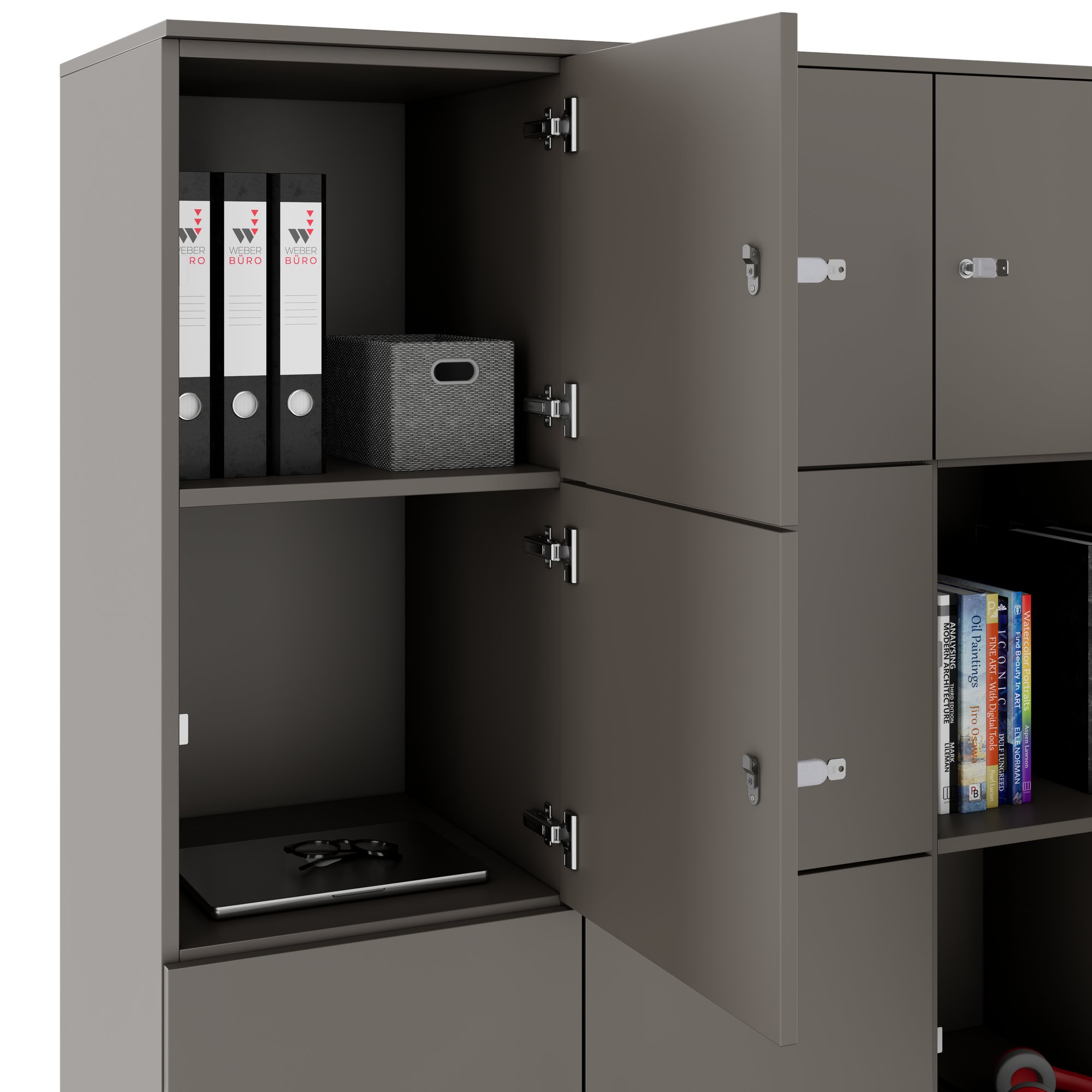 CHOICE Spind | 1804 x 1386 mm, 12 Schließfächer, Cubanitgrau - 4 Main Image