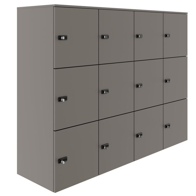 CHOICE Spind | 1804 x 1386 mm, 12 Schließfächer, Cubanitgrau