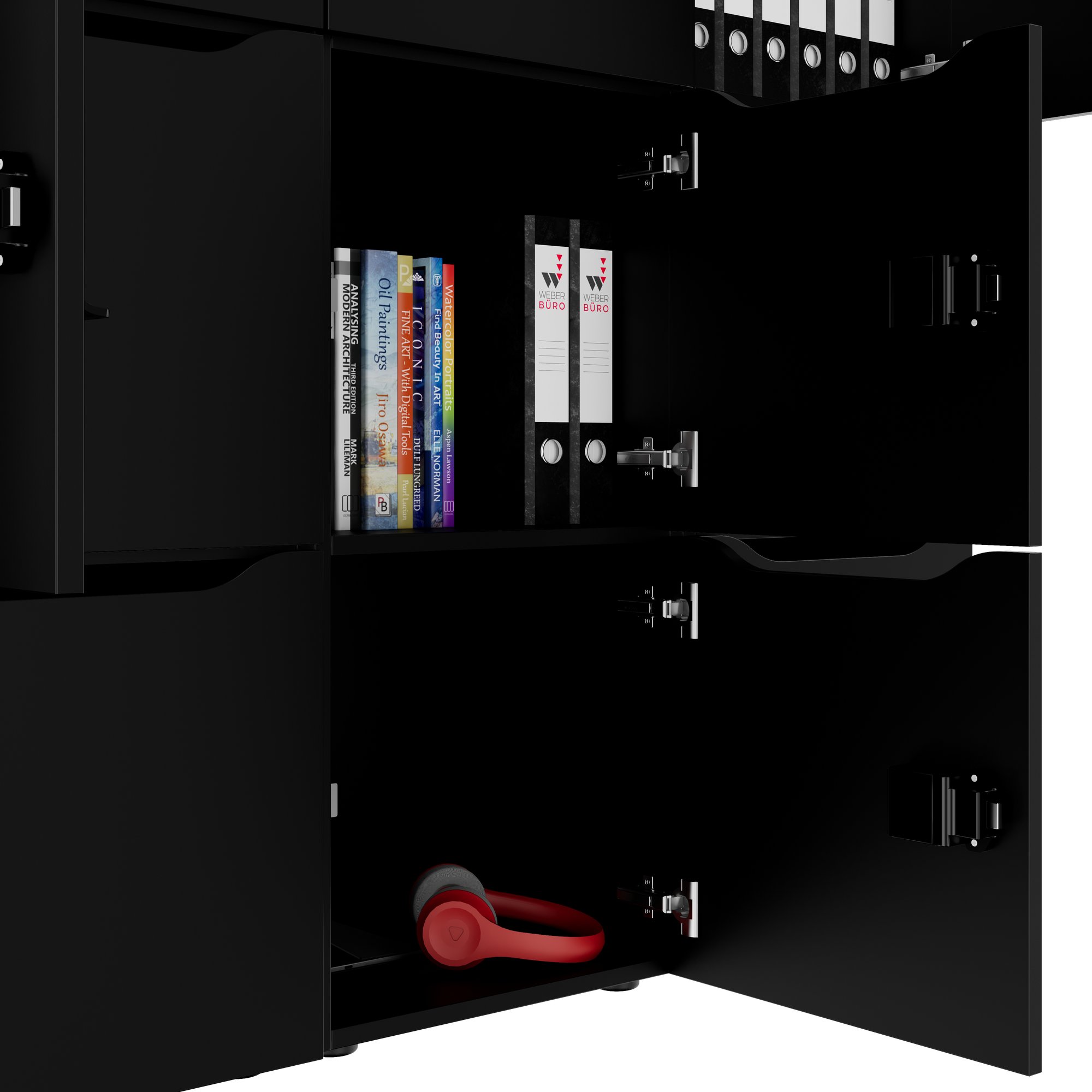 CHOICE Spind | 1804 x 1386 mm, 12 Schliessfächer, Schwarz - 5 Main Image