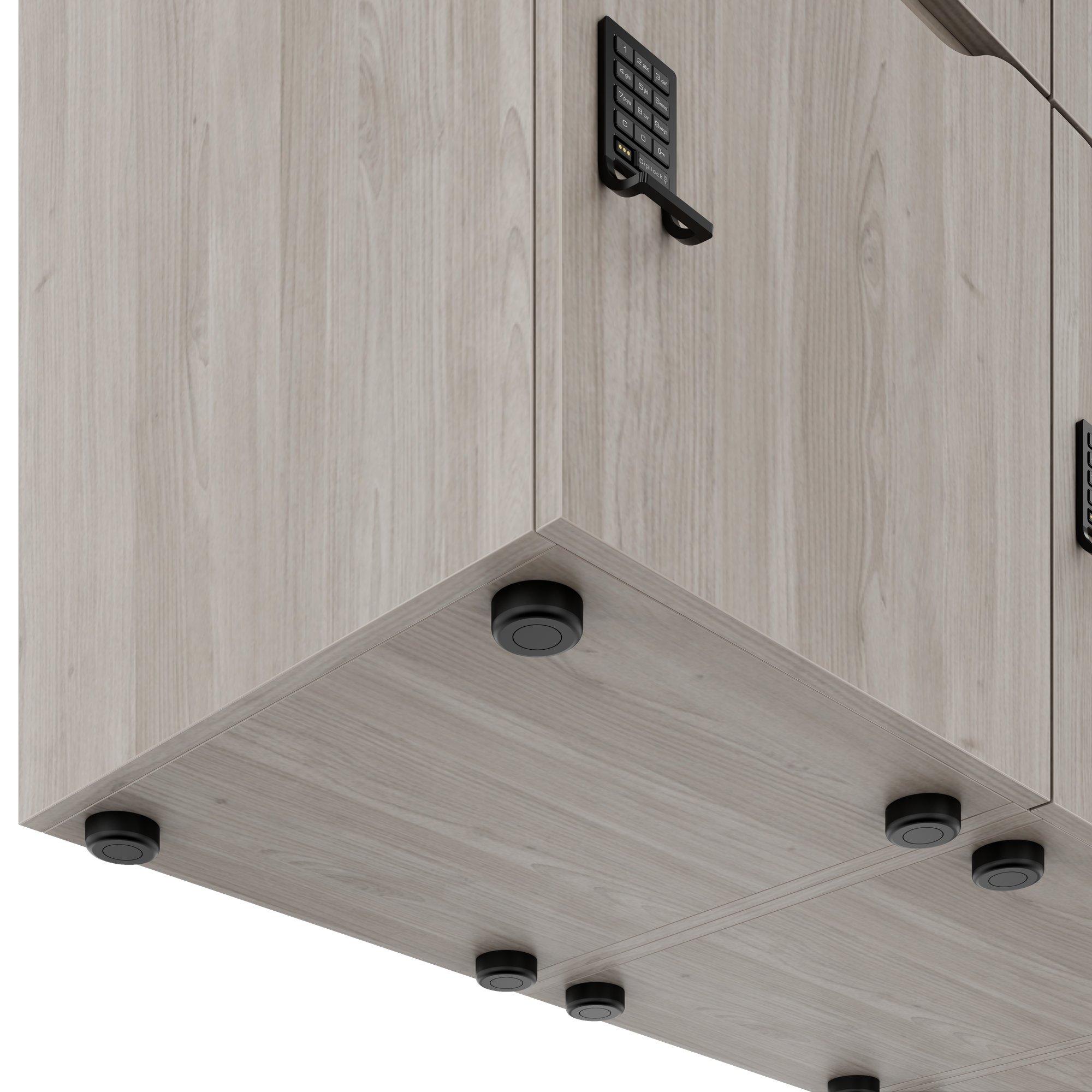 CHOICE Spind | 1804 x 1386 mm, 12 Schließfächer, Nordeiche grau - 7 Main Image