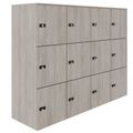 CHOICE Spind | 1804 x 1386 mm, 12 Schließfächer, Nordeiche grau - 5 Thumbnail Image
