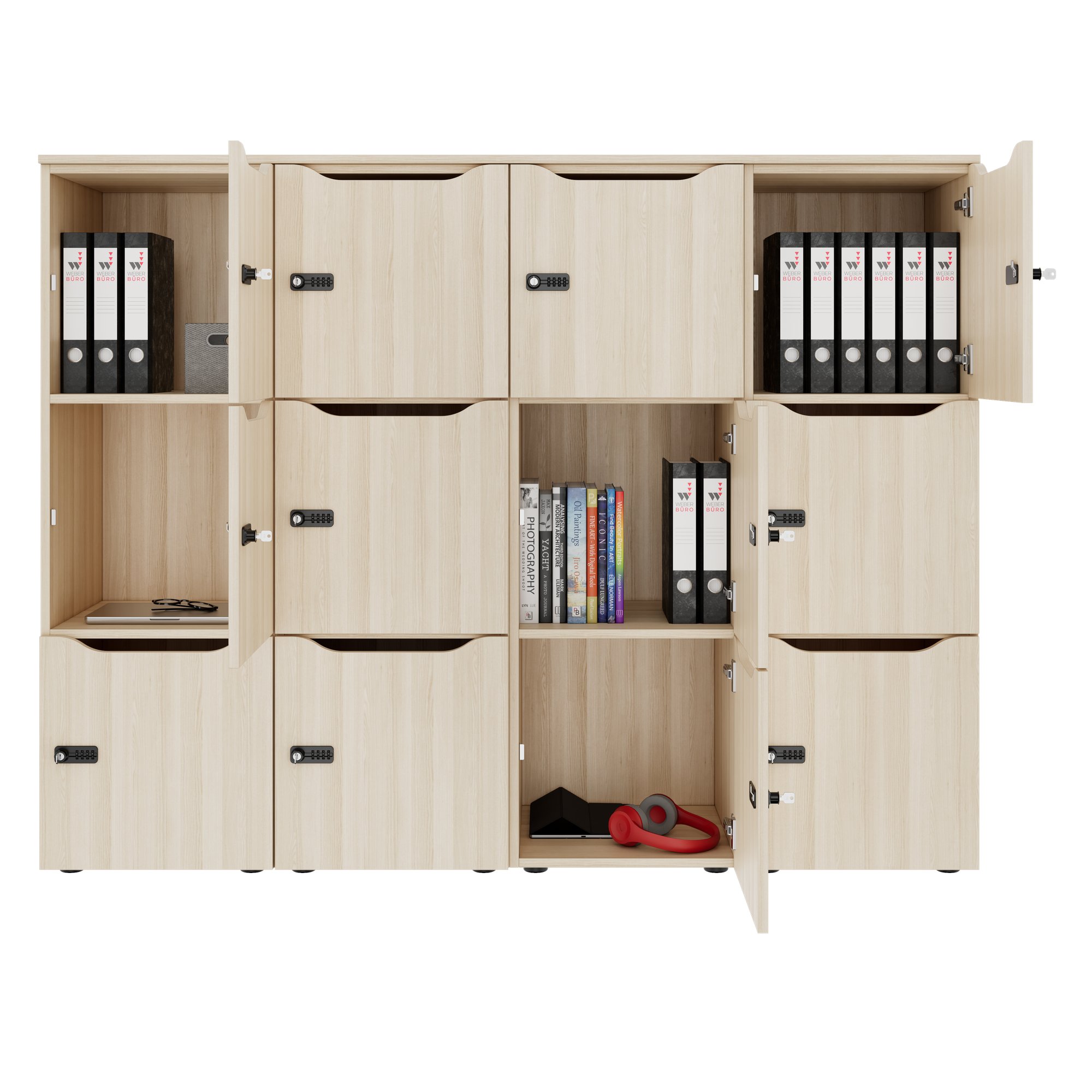 CHOICE Spind | 1804 x 1386 mm, 12 Schließfächer, Sandesche - 6 Main Image