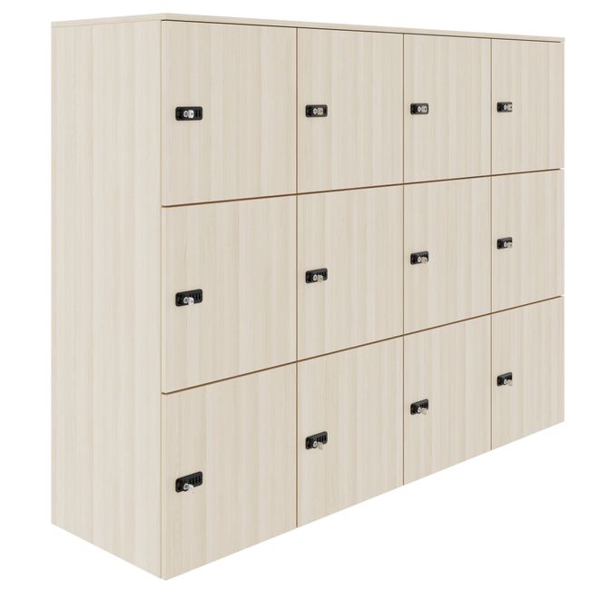 CHOICE Spind | 1804 x 1386 mm, 12 Schließfächer, Sandesche