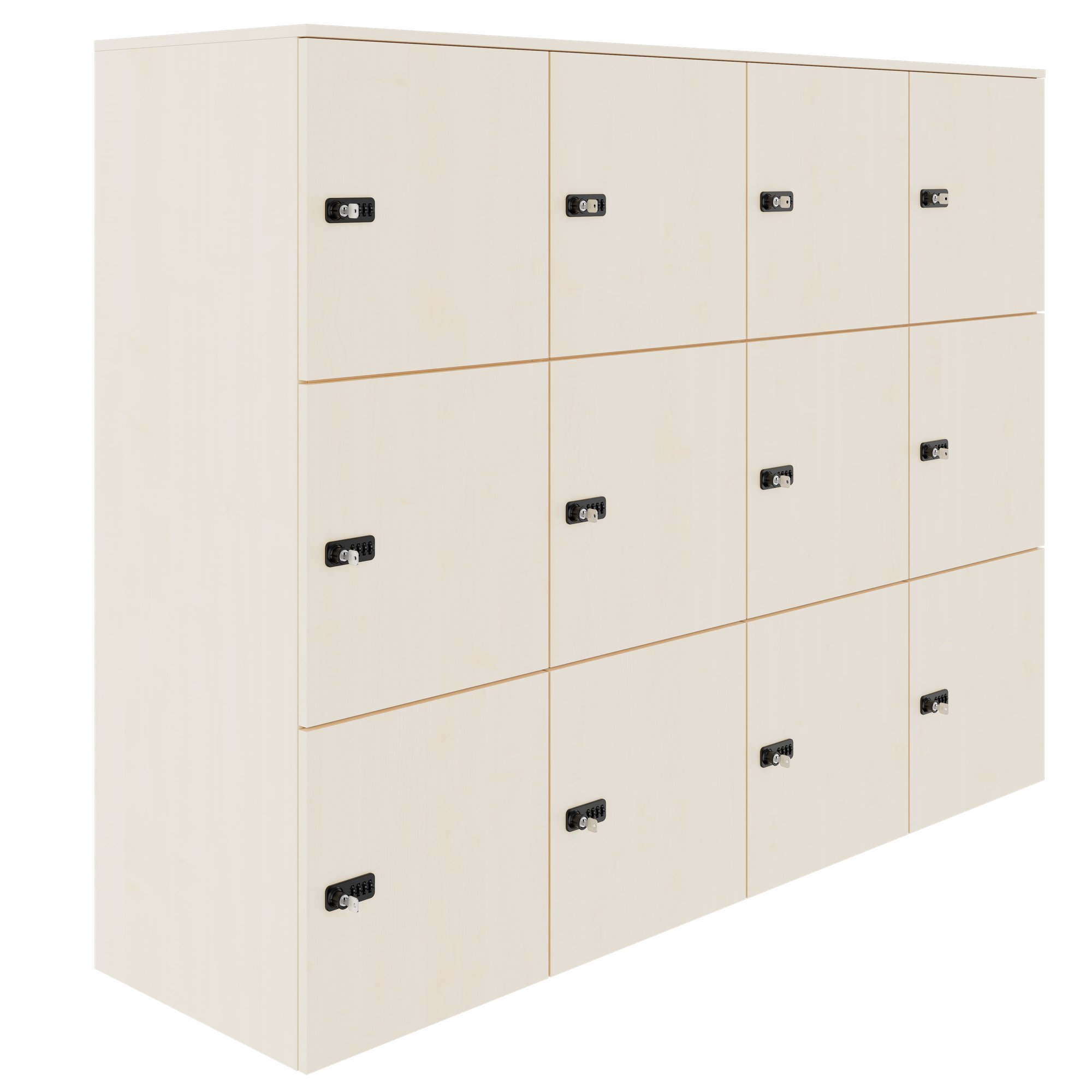 CHOICE Spind | 1804 x 1386 mm, 12 Schließfächer, Ahorn - 5 Main Image