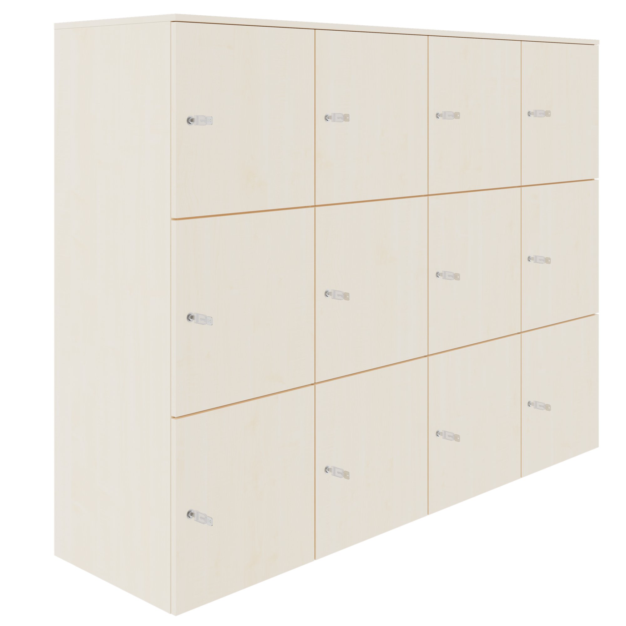 CHOICE Spind | 1804 x 1386 mm, 12 Schließfächer, Ahorn - 3 Main Image