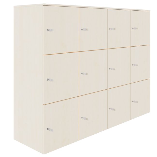 CHOICE Spind | 1804 x 1386 mm, 12 Schließfächer, Ahorn