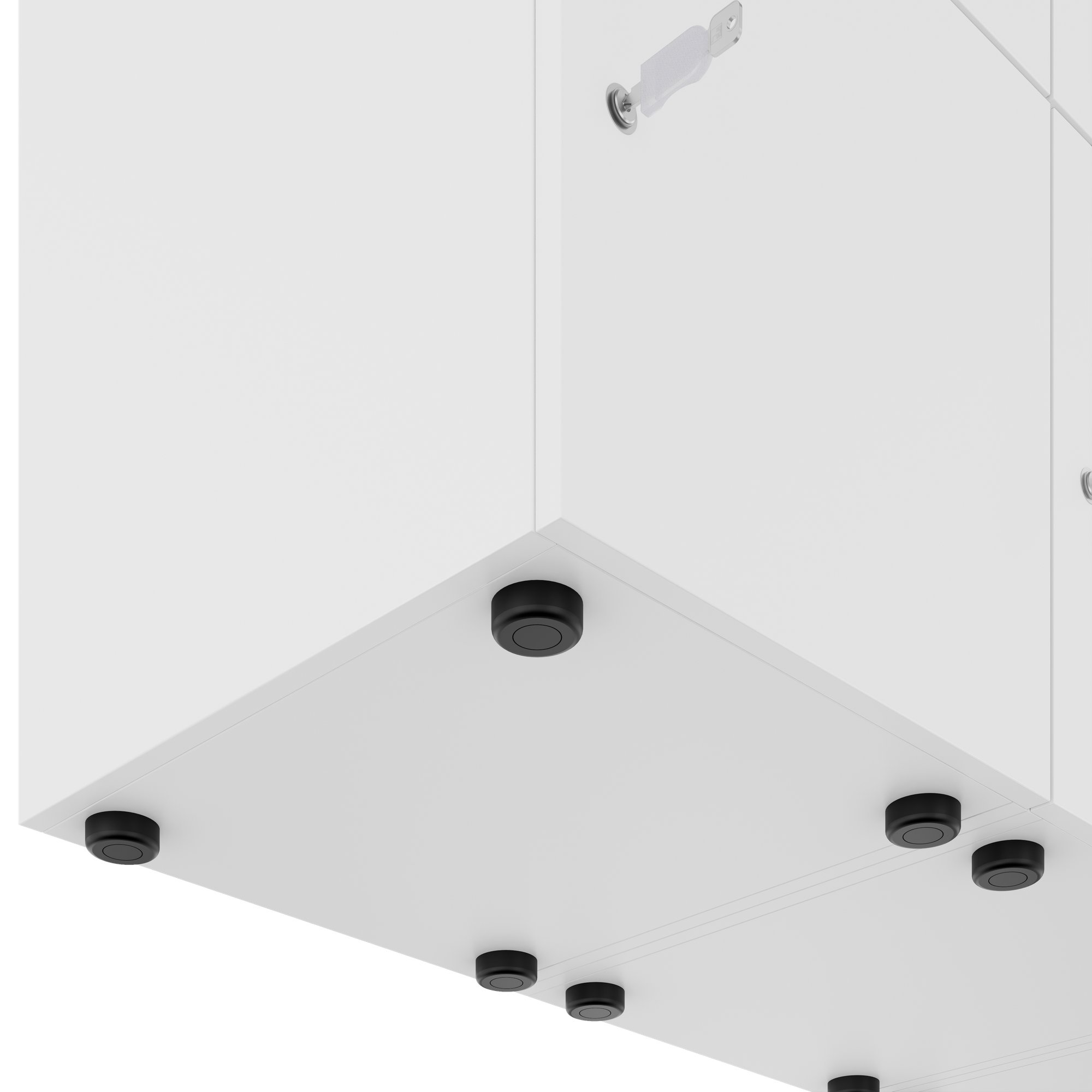 CHOICE Spind | 1800 x 1704 mm, 12 Schliessfächer, Blumenkästen, Weiss - 7 Main Image