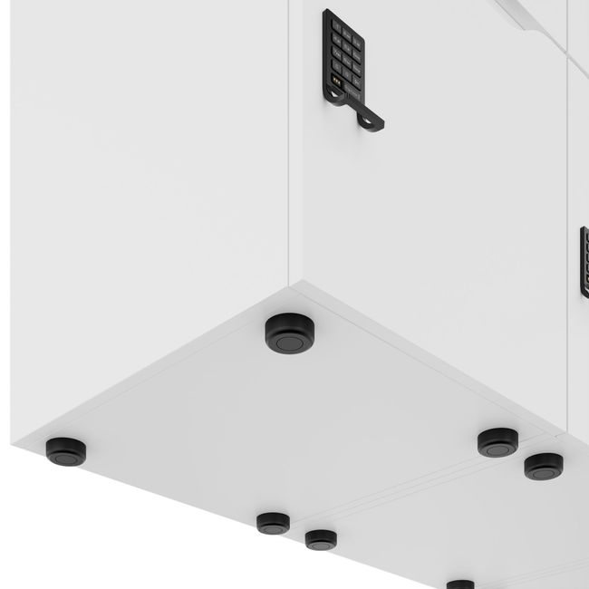 CHOICE Spind | 1800 x 1704 mm, 12 Schließfächer, Blumenkästen, Weiß