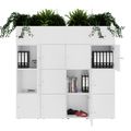CHOICE Spind | 1800 x 1704 mm, 12 Schliessfächer, Blumenkästen, Weiss - 2 Thumbnail Image