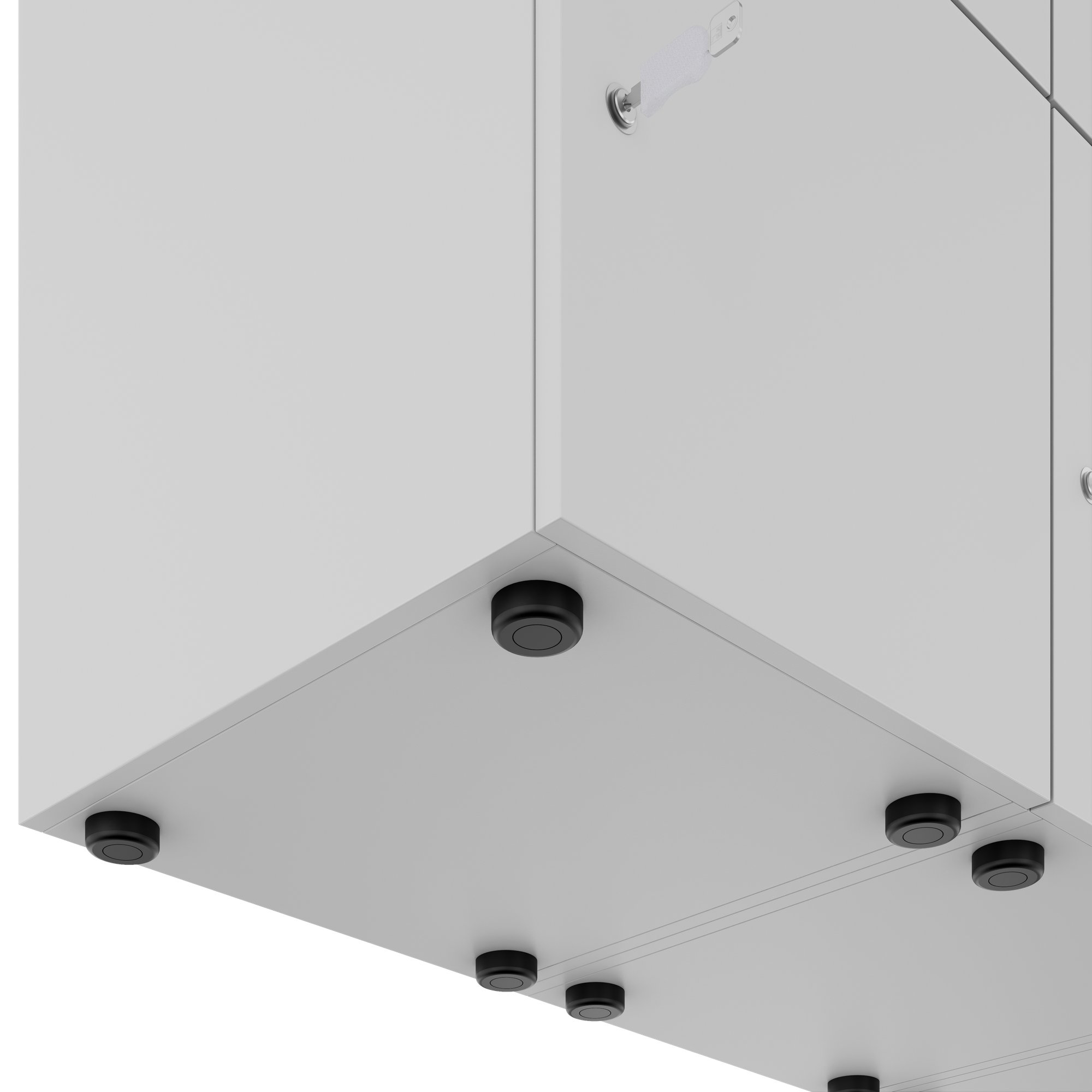 CHOICE Spind | 1800 x 1704 mm, 12 Schliessfächer, Blumenkästen, Perlgrau - 7 Main Image