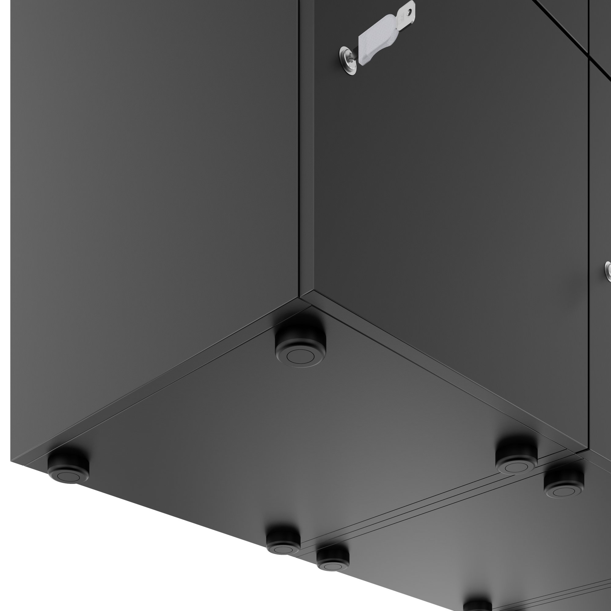 CHOICE Spind | 1800 x 1704 mm, 12 Schliessfächer, Blumenkästen, Anthrazit - 7 Main Image