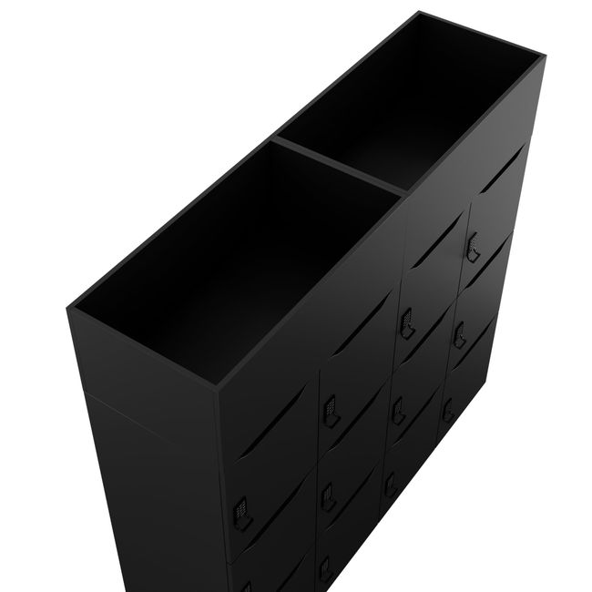 CHOICE Spind | 1800 x 1704 mm, 12 Schließfächer, Blumenkästen, Anthrazit