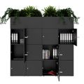 CHOICE Spind | 1800 x 1704 mm, 12 Schliessfächer, Blumenkästen, Anthrazit - 2 Thumbnail Image