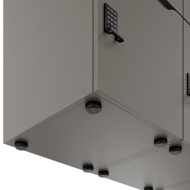 CHOICE Spind | 1800 x 1704 mm, 12 Schließfächer, Blumenkästen, Cubanitgrau