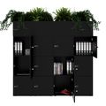 CHOICE Spind | 1800 x 1704 mm, 12 Schließfächer, Blumenkästen, Schwarz - 5 Thumbnail Image