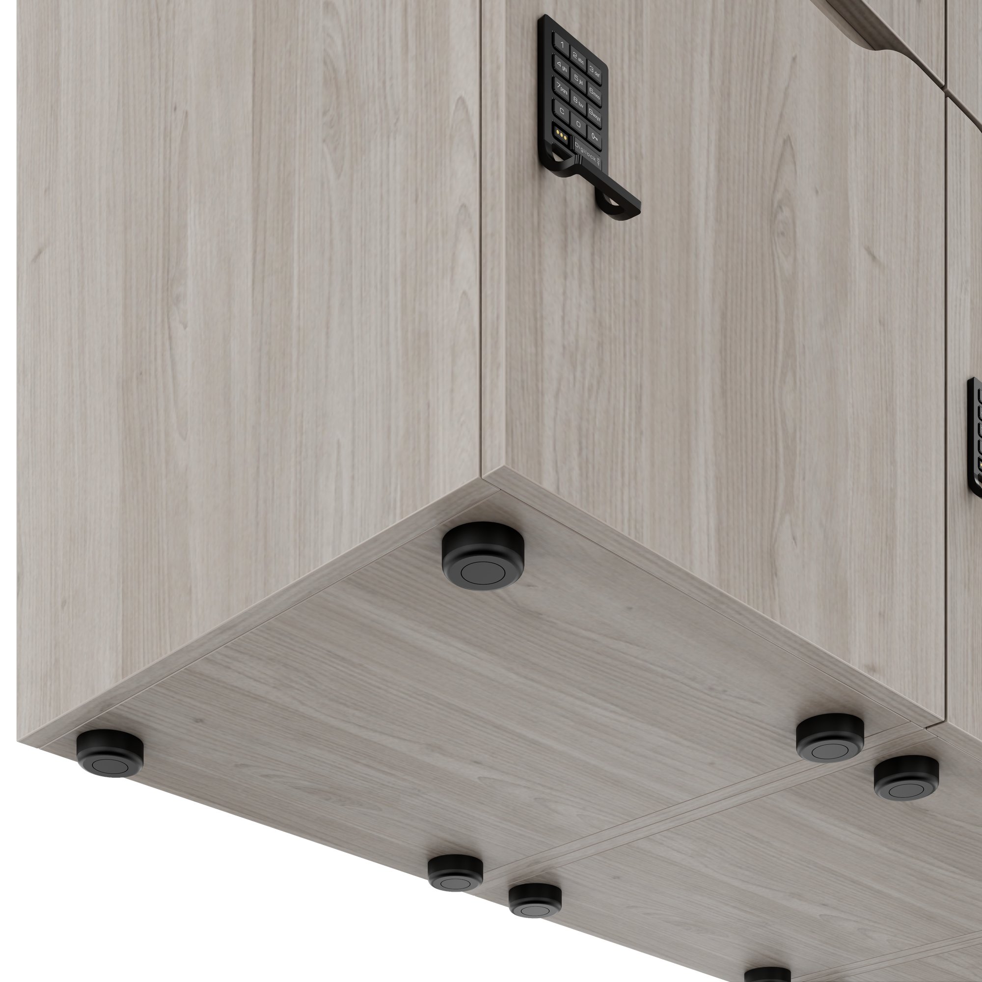 CHOICE Spind | 1800 x 1704 mm, 12 Schliessfächer, Blumenkästen, Nordeiche grau - 8 Main Image