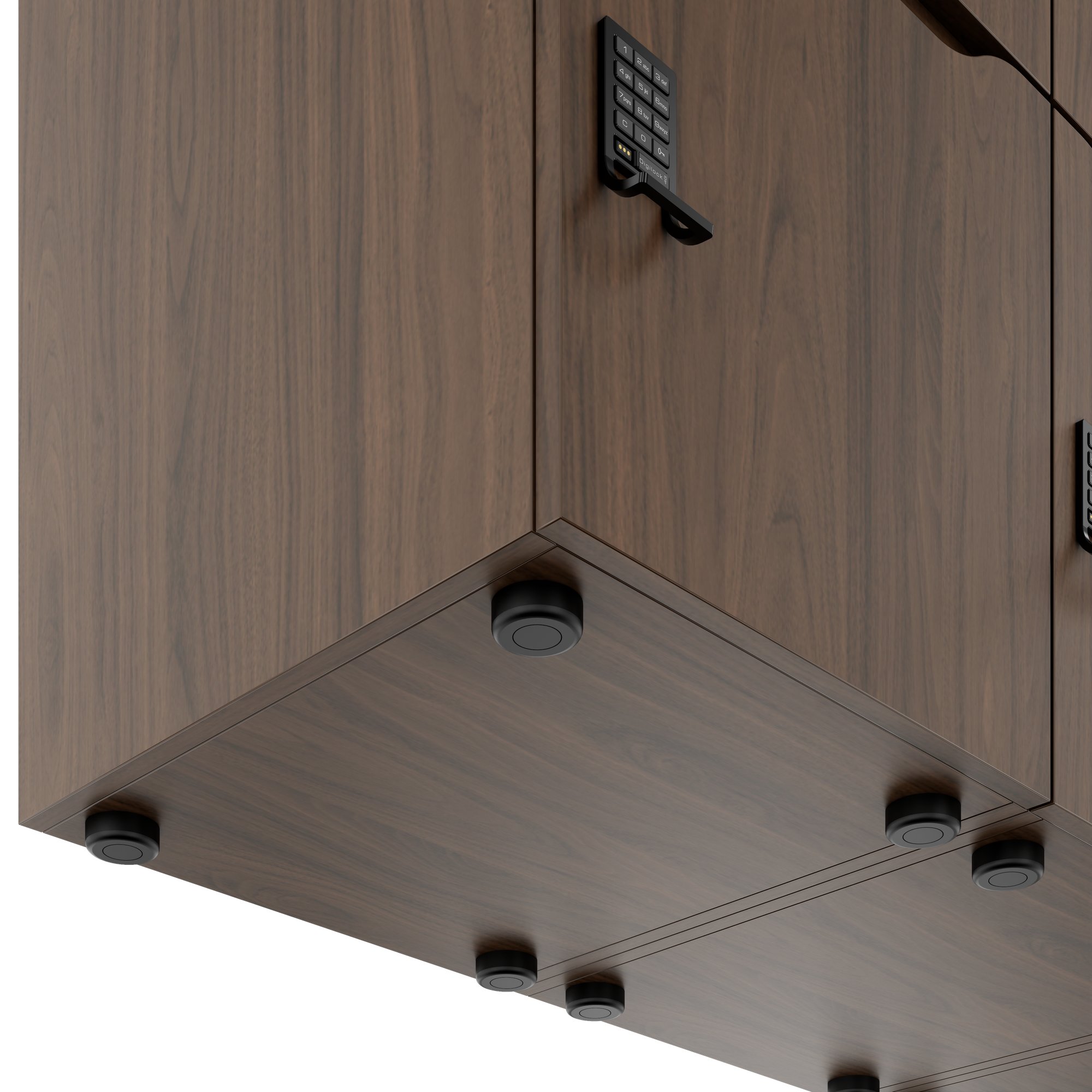 CHOICE Spind | 1800 x 1704 mm, 12 Schliessfächer, Blumenkästen, Nussbaum - 8 Main Image