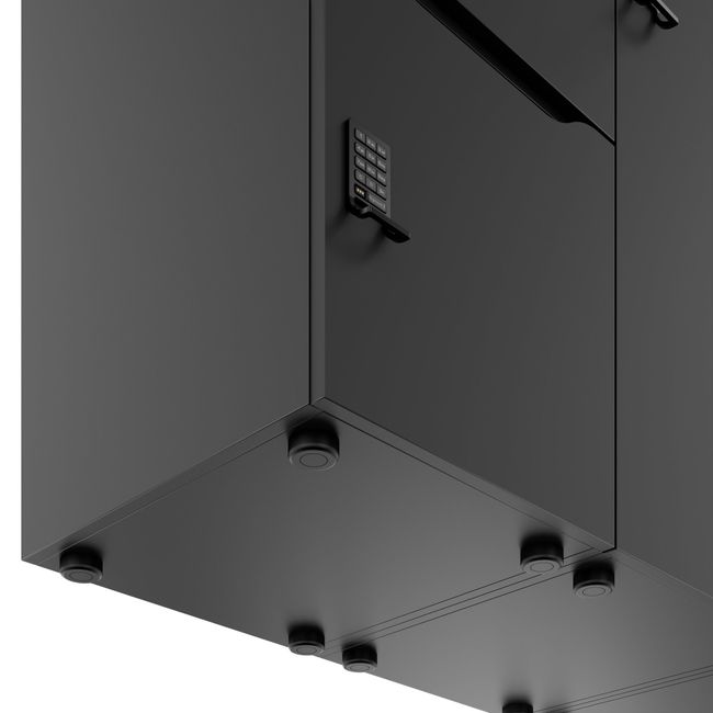 CHOICE Spind | 2706 x 1836 mm, 12 Schließfächer, Sitznische, Anthrazit