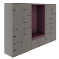 CHOICE Spind | 2706 x 1836 mm, 12 Schliessfächer, Sitznische, Cubanitgrau - 5 Thumbnail Image
