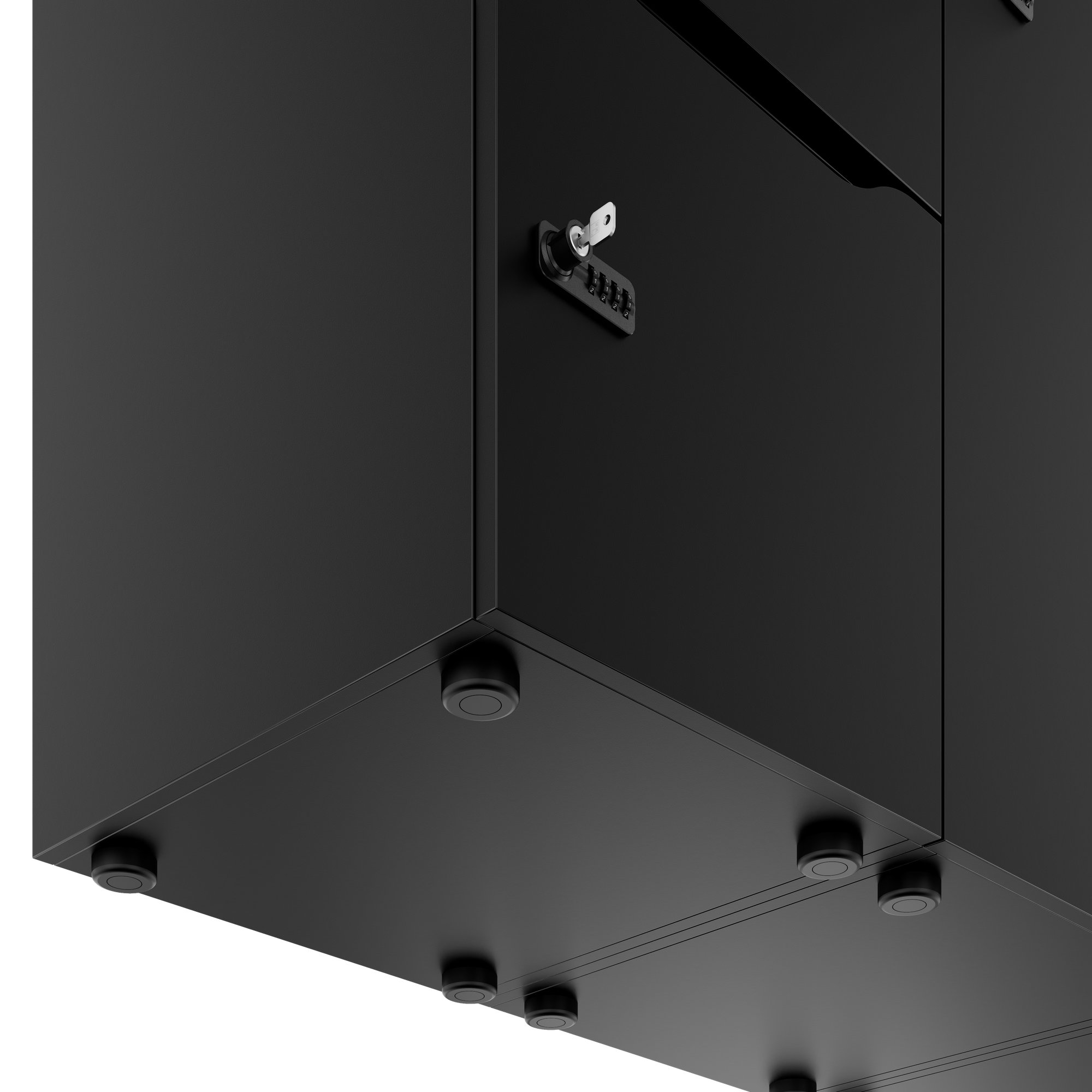 CHOICE Spind | 2706 x 1836 mm, 12 Schliessfächer, Sitznische, Schwarz - 6 Main Image