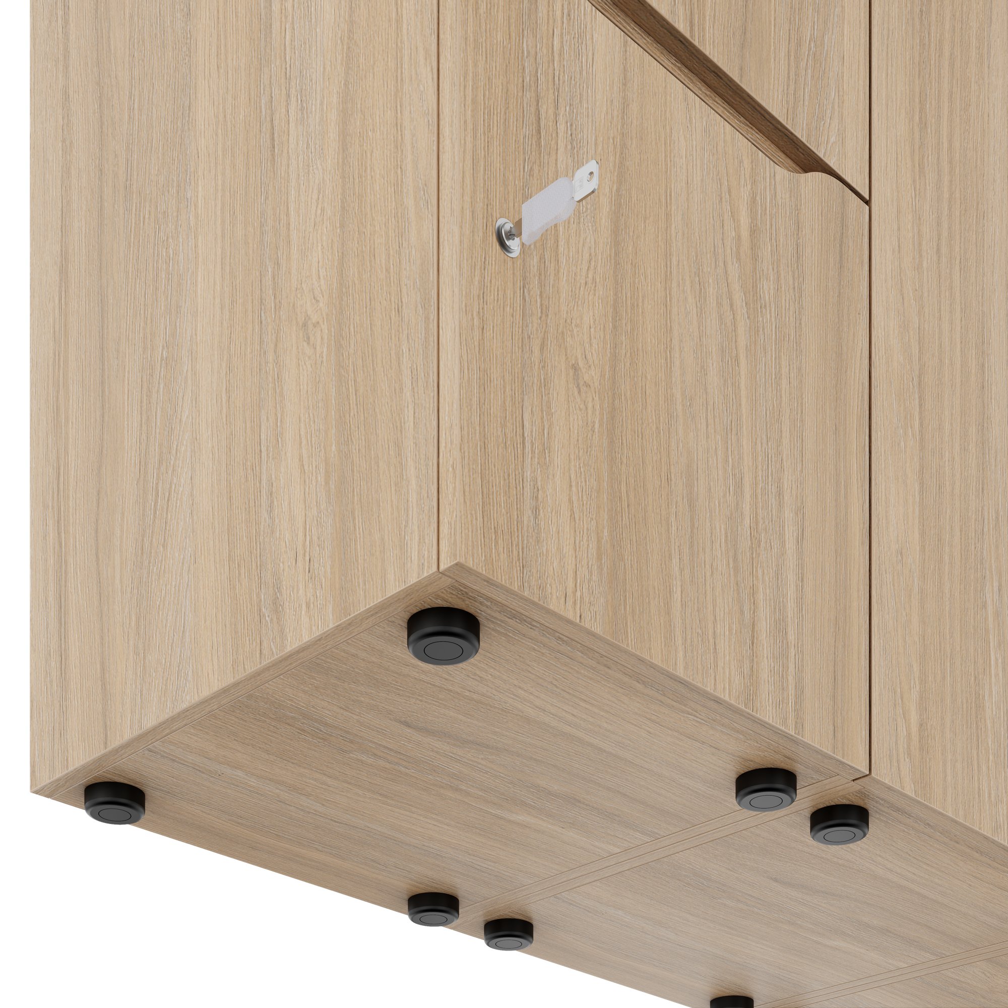 CHOICE Spind | 2706 x 1836 mm, 12 Schliessfächer, Sitznische, Bernsteineiche - 6 Main Image