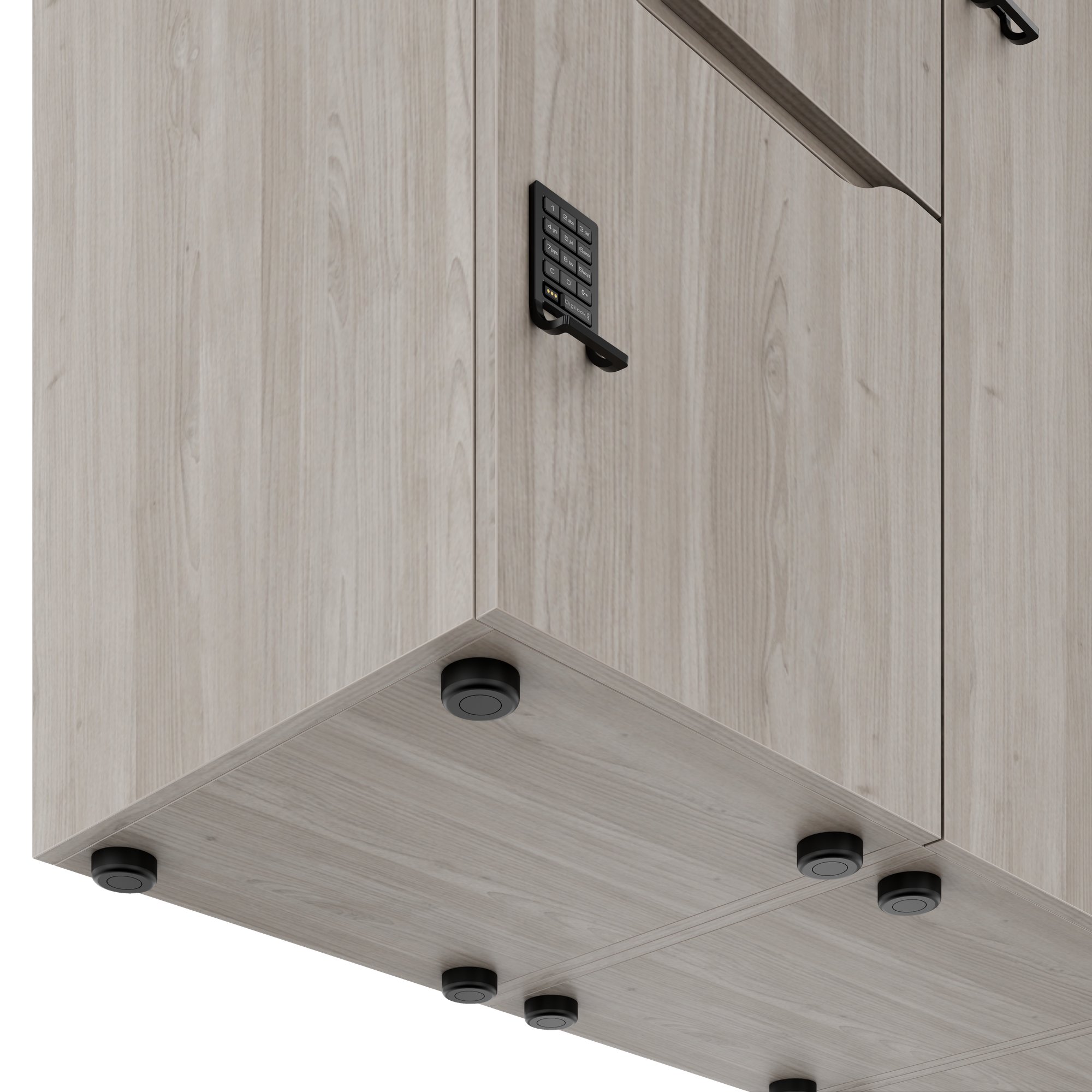 CHOICE Spind | 2706 x 1836 mm, 12 Schliessfächer, Sitznische, Nordeiche grau - 8 Main Image