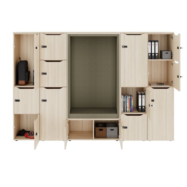 CHOICE Spind | 2706 x 1836 mm, 12 Schließfächer, Sitznische, Sandesche