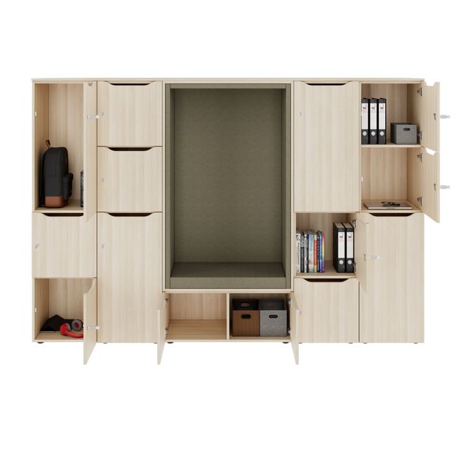 CHOICE Spind | 2706 x 1836 mm, 12 Schließfächer, Sitznische, Sandesche