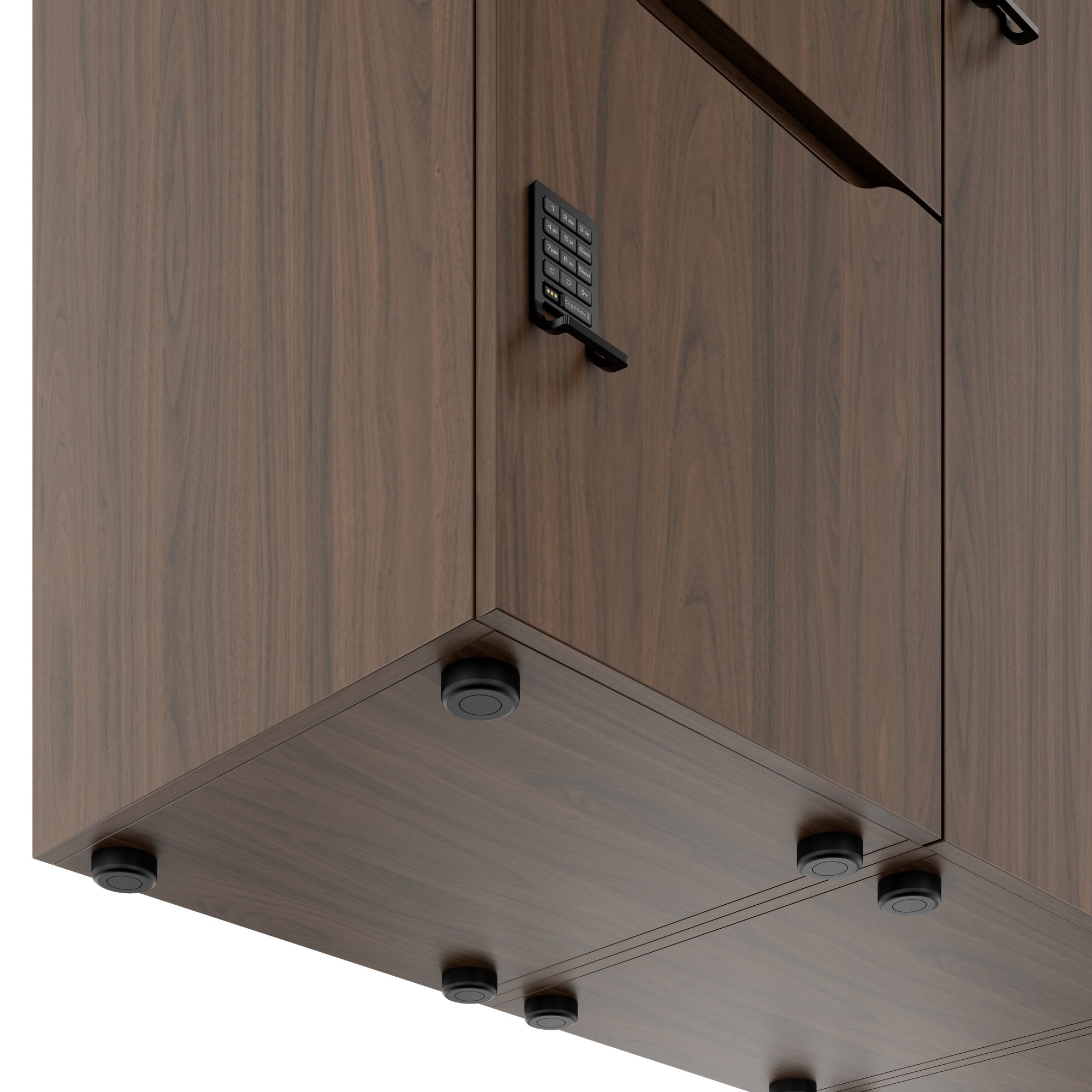 CHOICE Spind | 2706 x 1836 mm, 12 Schliessfächer, Sitznische, Nussbaum - 8 Main Image