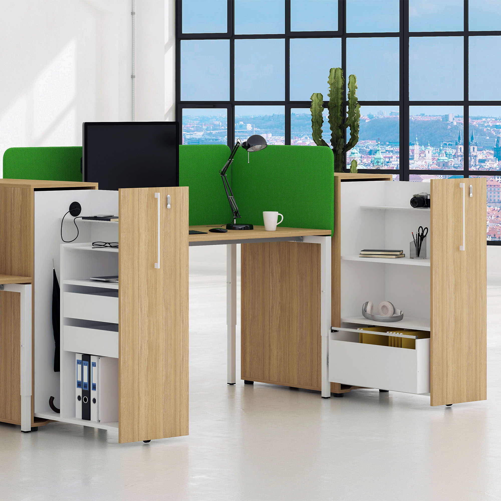 BOXI Apothekerschrank | Innenleben konfigurierbar, mit Stiftablage, 360-420 x 800-820 mm - 2 Main Image