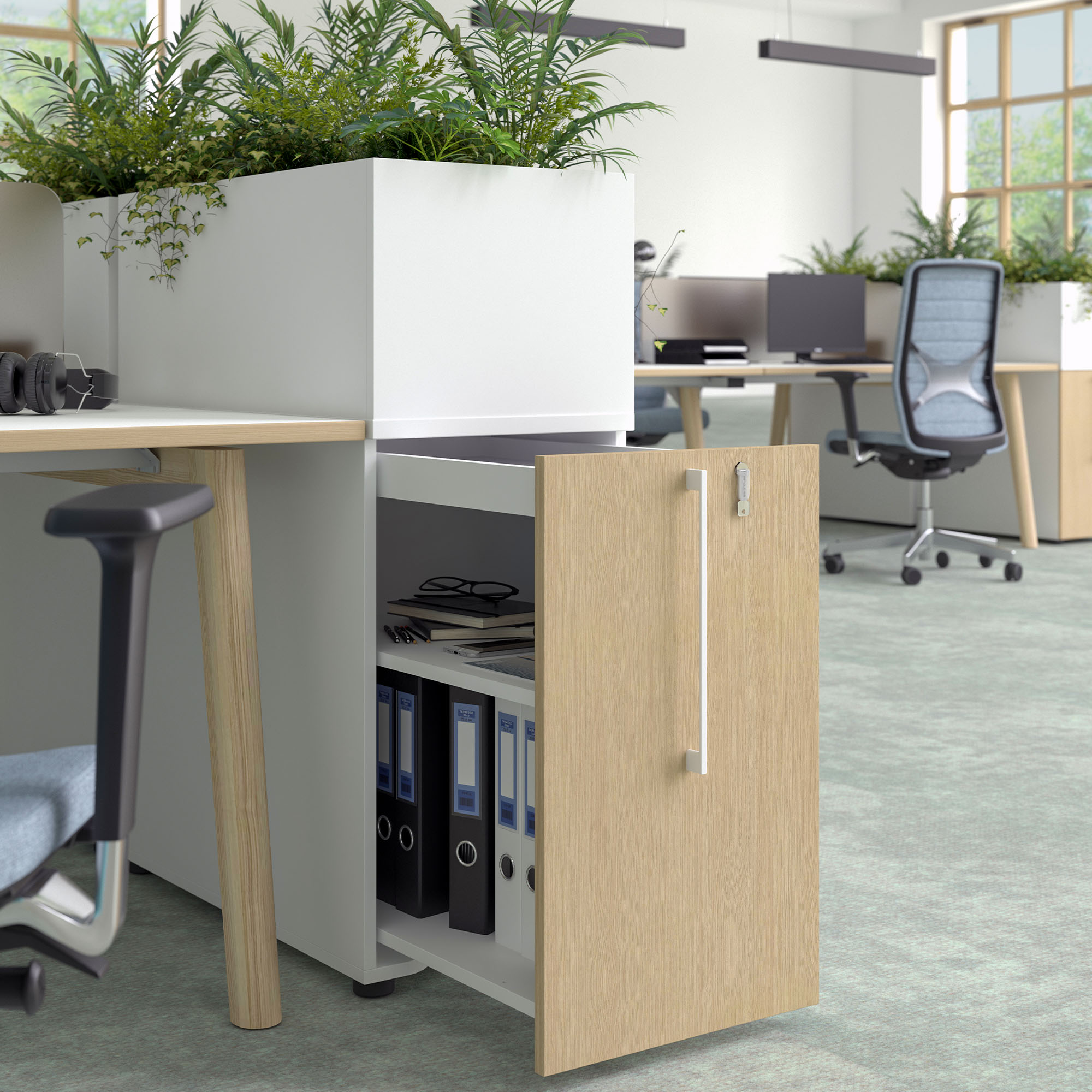 BOXI Apothekerschrank | Innenleben konfigurierbar, mit Stiftablage, 360-420 x 800-820 mm - 12 Main Image