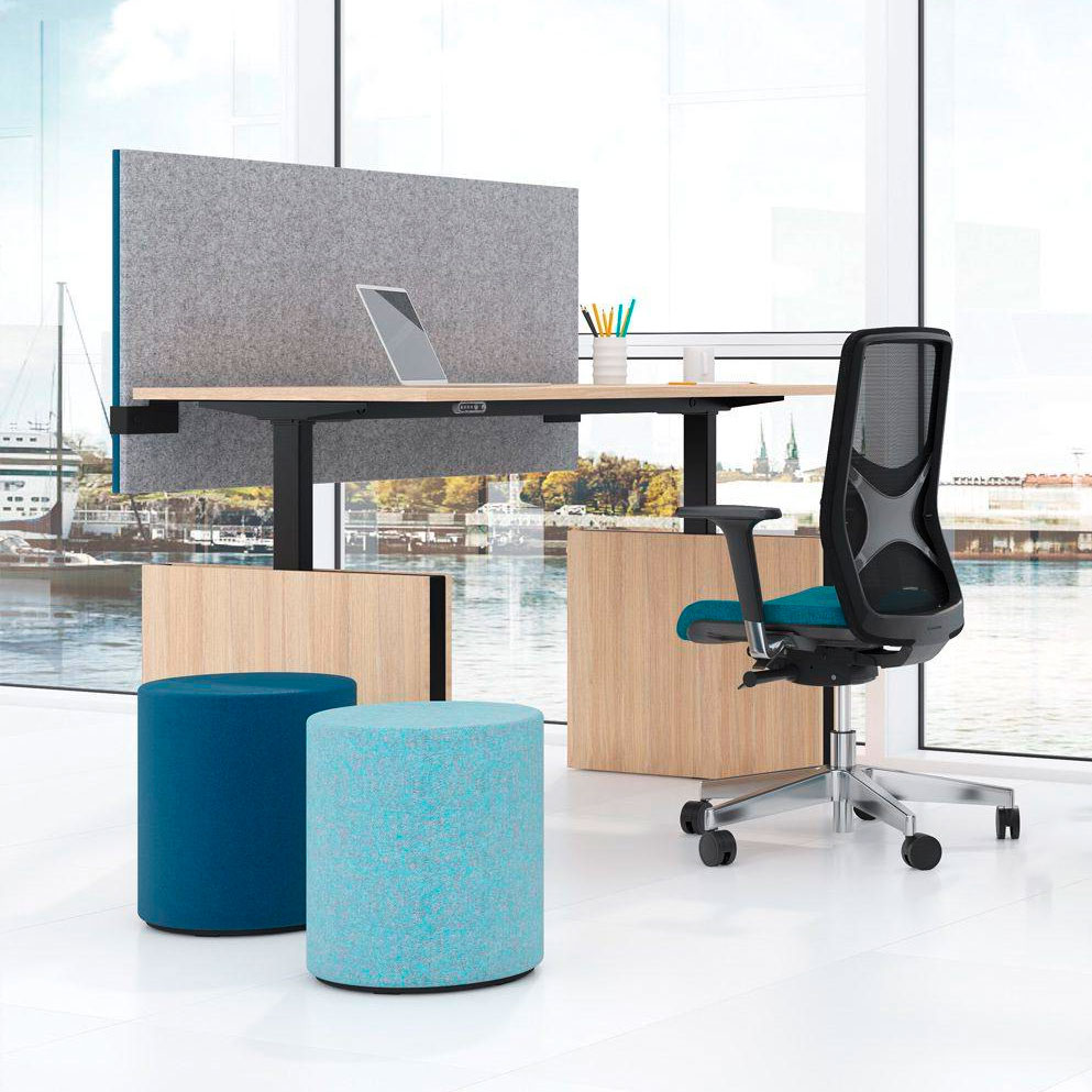 MODUS Akustik-Tischtrennwand | 740 mm hoch - 7 Main Image