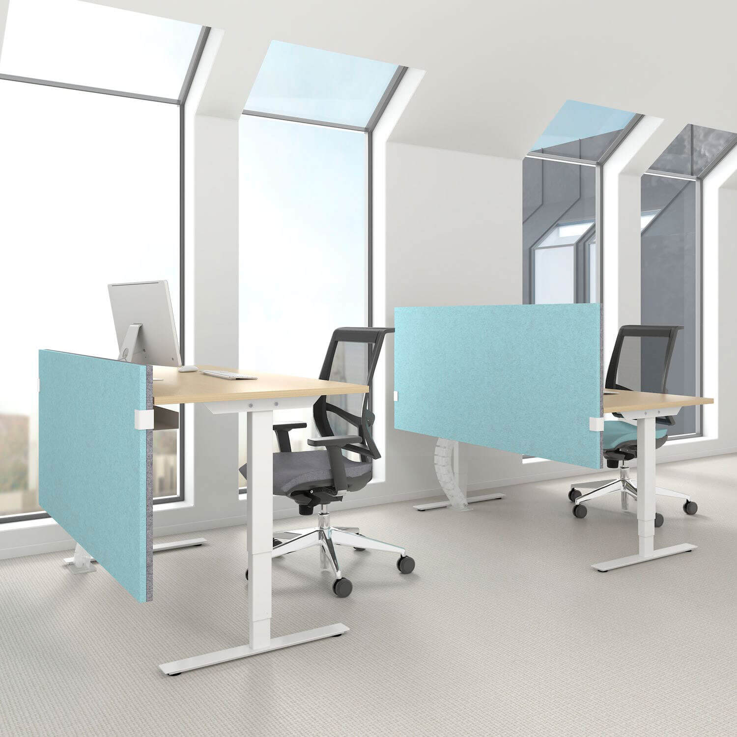 MODUS Akustik-Tischtrennwand | 740 mm hoch - 8 Main Image
