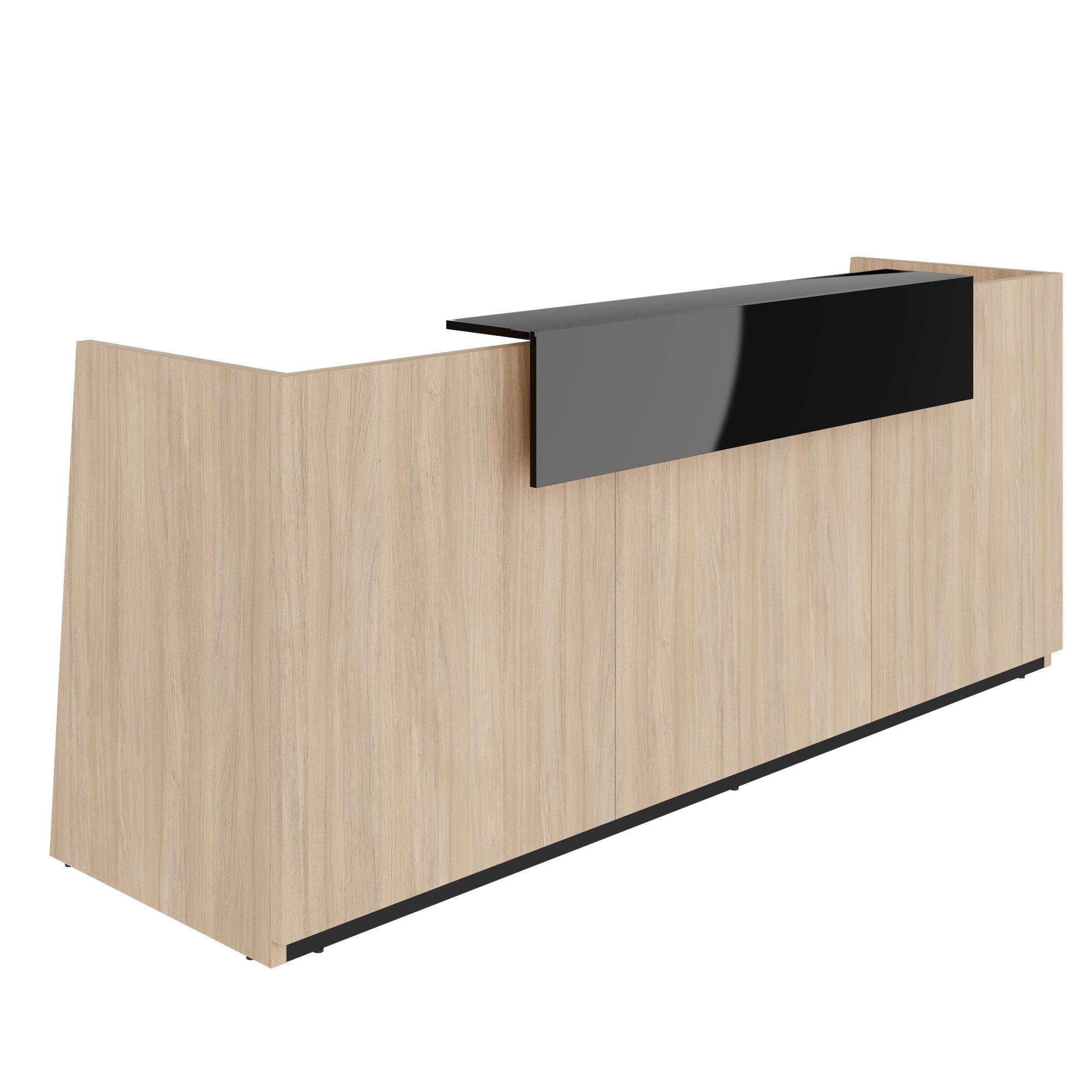 PRIMA Empfangstheke | 2600 x 1100 mm, integrierte Kabeldurchlässe, optional LED-Beleuchtung - 1 Main Image