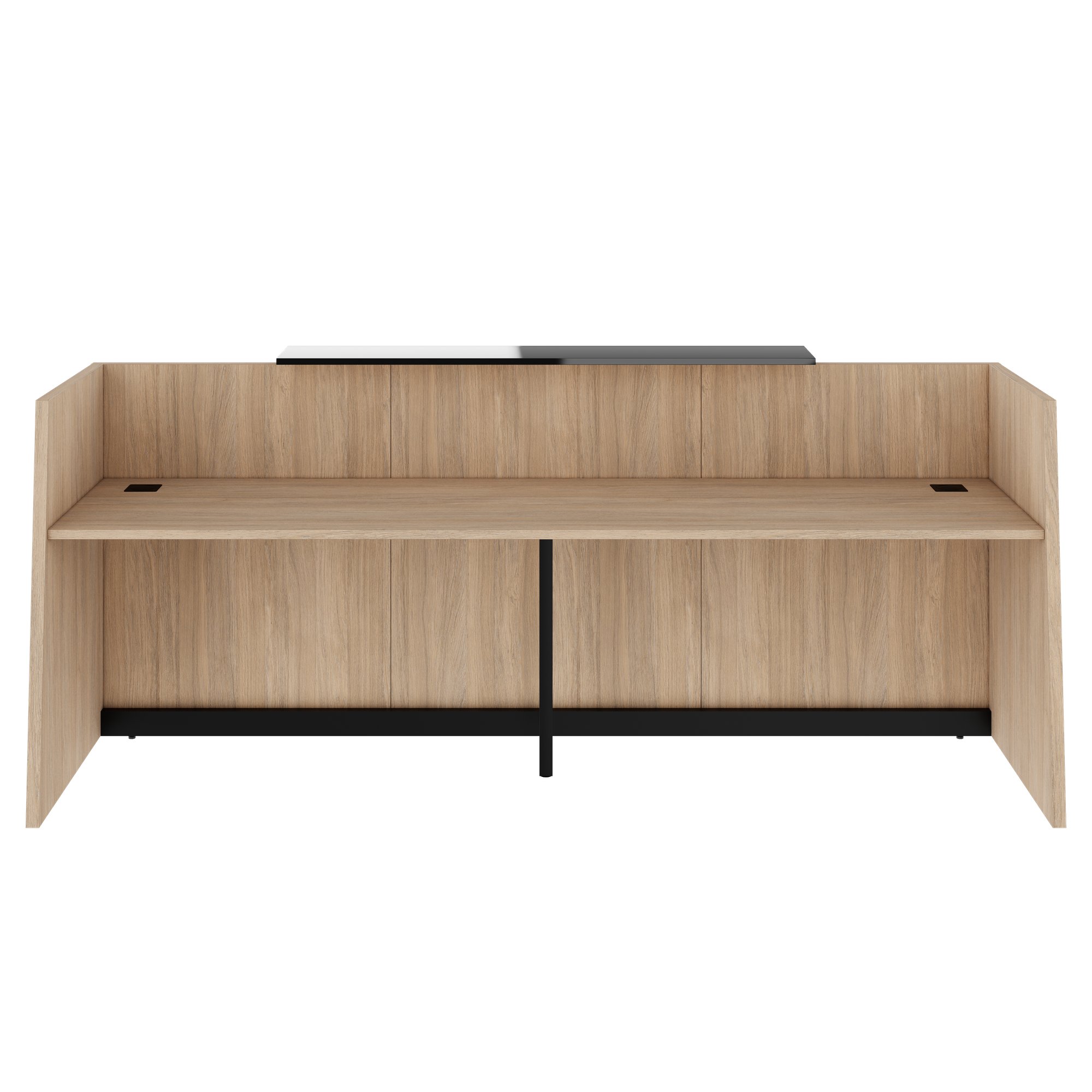 PRIMA Empfangstheke | 2600 x 1100 mm, integrierte Kabeldurchlässe, optional LED-Beleuchtung - 6 Main Image