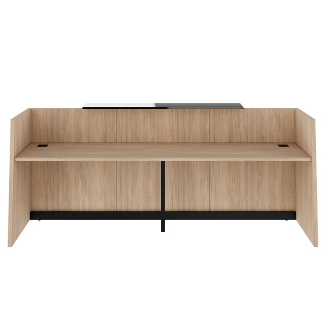 PRIMA Empfangstheke | 2600 x 1100 mm, integrierte Kabeldurchlässe, optional LED-Beleuchtung