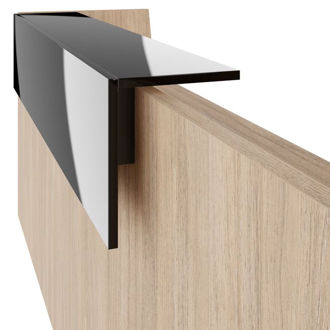 PRIMA Empfangstheke | 2600 x 1100 mm, integrierte Kabeldurchlässe, optional LED-Beleuchtung