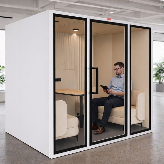 Soundbox ART POD L Meetingbox | Raum-in-Raum, Schallschutz Klasse A, Für 6 Personen