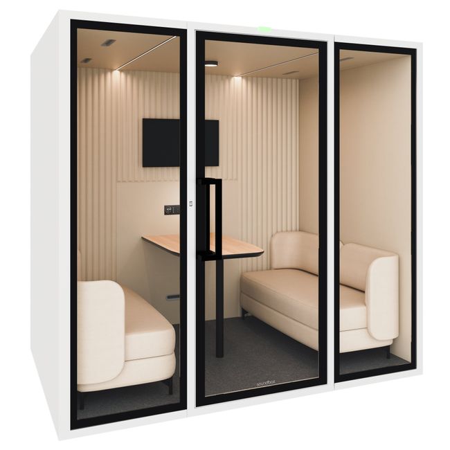 Soundbox ART L Meetingbox | Raum-in-Raum, Schallschutz Klasse A, Für 6  Personen