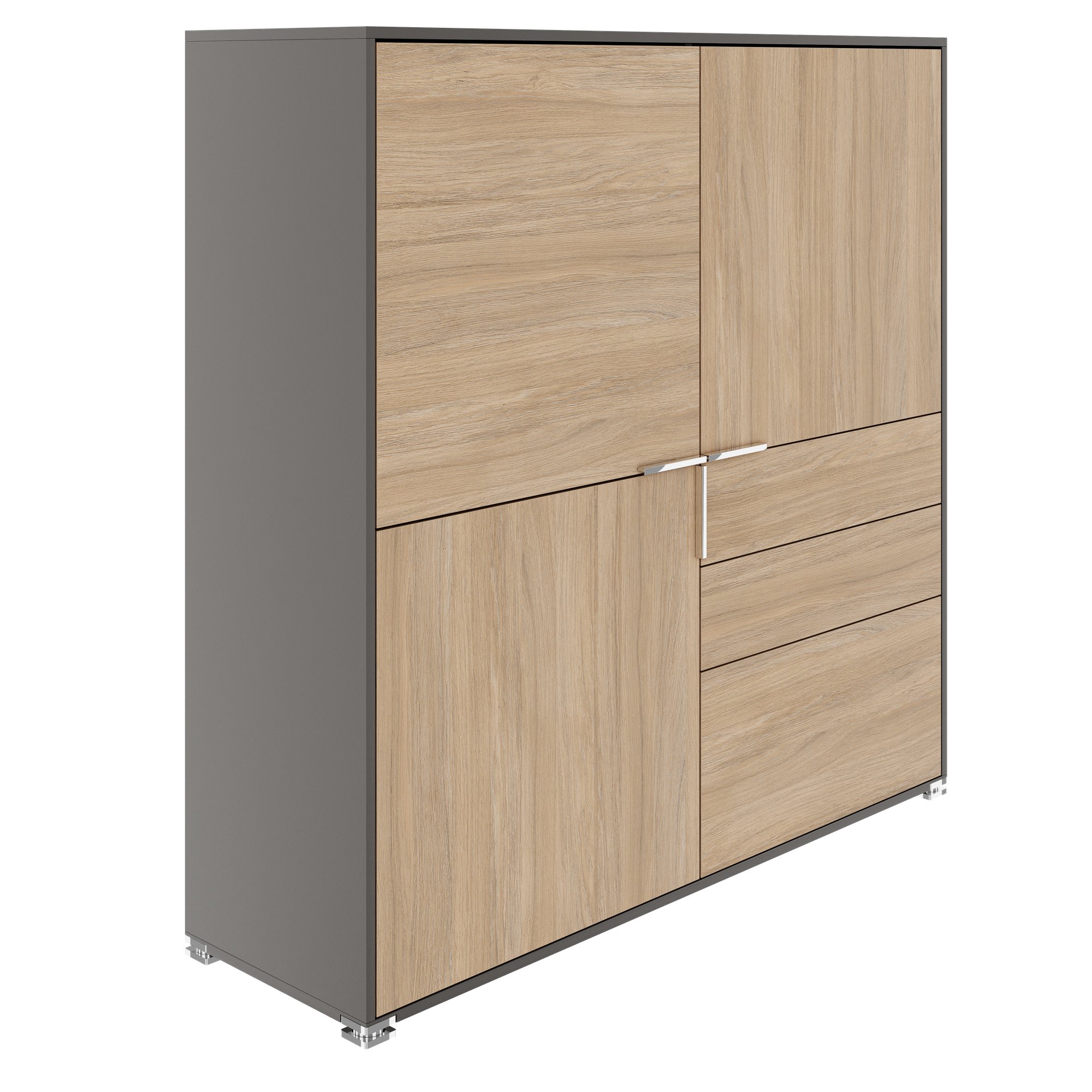 ARCOSIA Credenza alta | 1515 x 1515 mm, cassetti con apertura a pressione - 1 Main Image