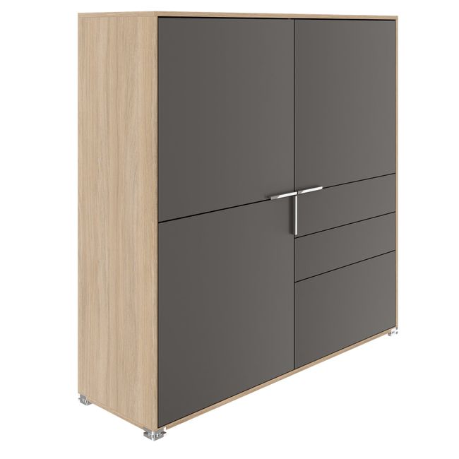 ARCOSIA Highboard | 1515 x 1515 mm, Schubladen mit Push-to-Open