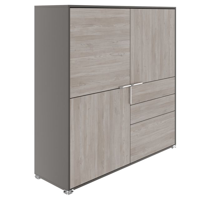 ARCOSIA Highboard | 1515 x 1515 mm, Schubladen mit Push-to-Open