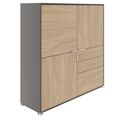 ARCOSIA Highboard | 1515 x 1515 mm, Schubladen mit Push-to-Open
