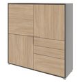 ARCOSIA Highboard | 1515 x 1515 mm, Schubladen mit Push-to-Open