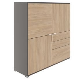 ARCOSIA Highboard | 1515 x 1515 mm, Schubladen mit Push-to-Open