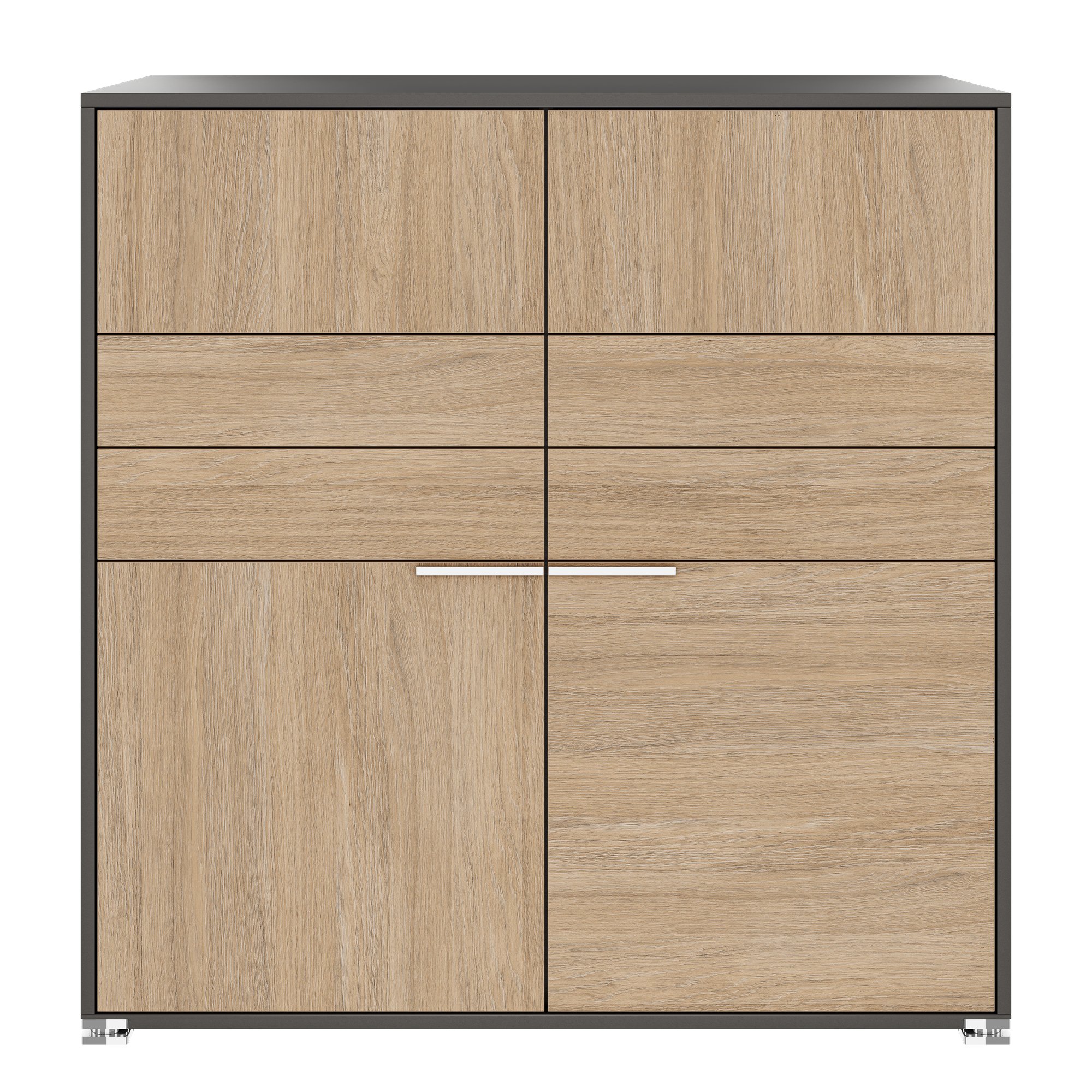 ARCOSIA Highboard | 1170 x 1200 mm, drawers with push-to-open mechanism - 3 Main Image