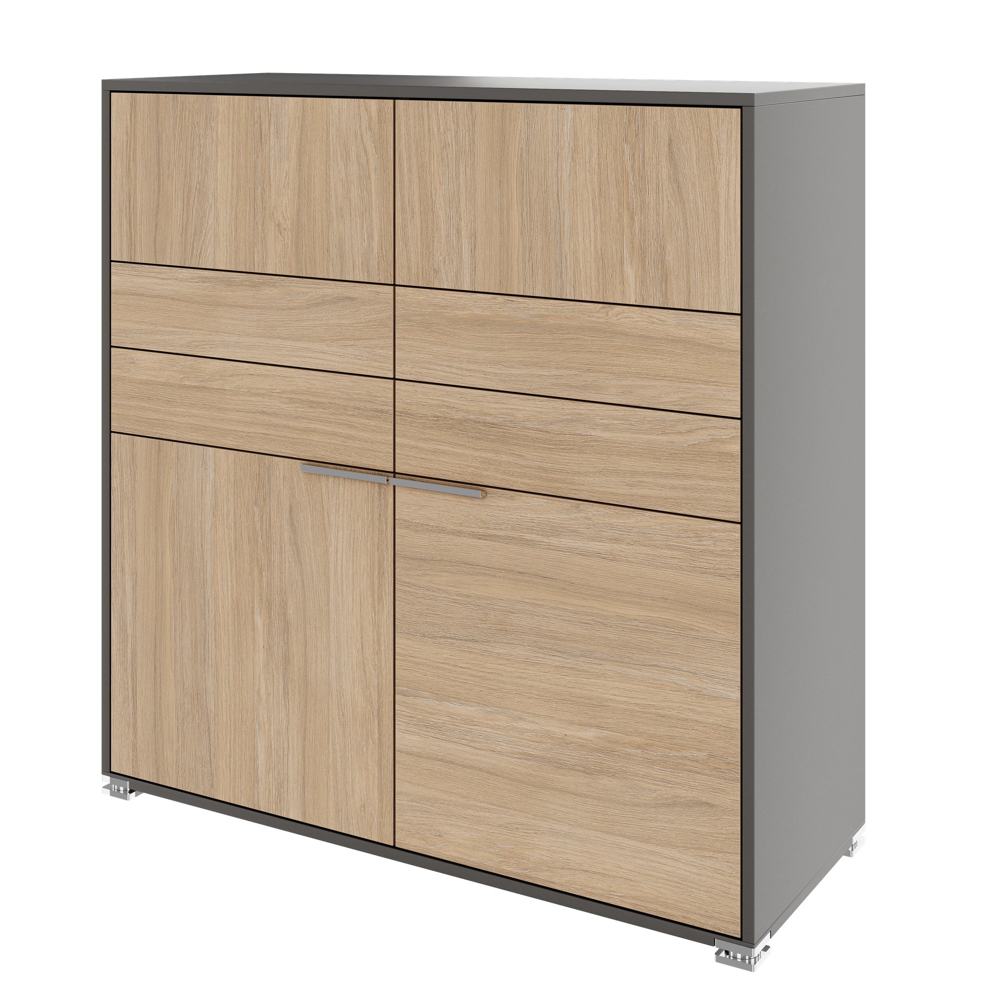 ARCOSIA Highboard | 1170 x 1200 mm, drawers with push-to-open mechanism - 5 Main Image