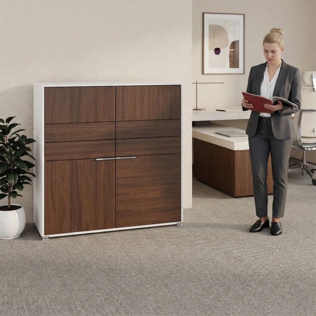 ARCOSIA Highboard | 1170 x 1200 mm, Schubladen mit Push-to-Open